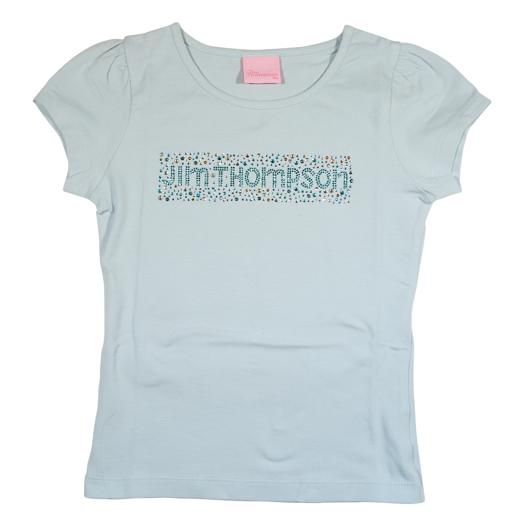 【Jim Thompson】子供服 ビジューＴシャツ（水色）