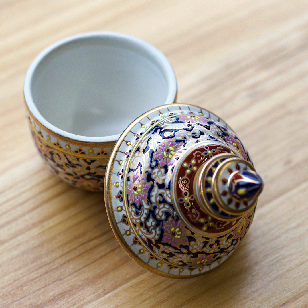 【ベンジャロン焼き】壺(高さ10cm×直径6cm)