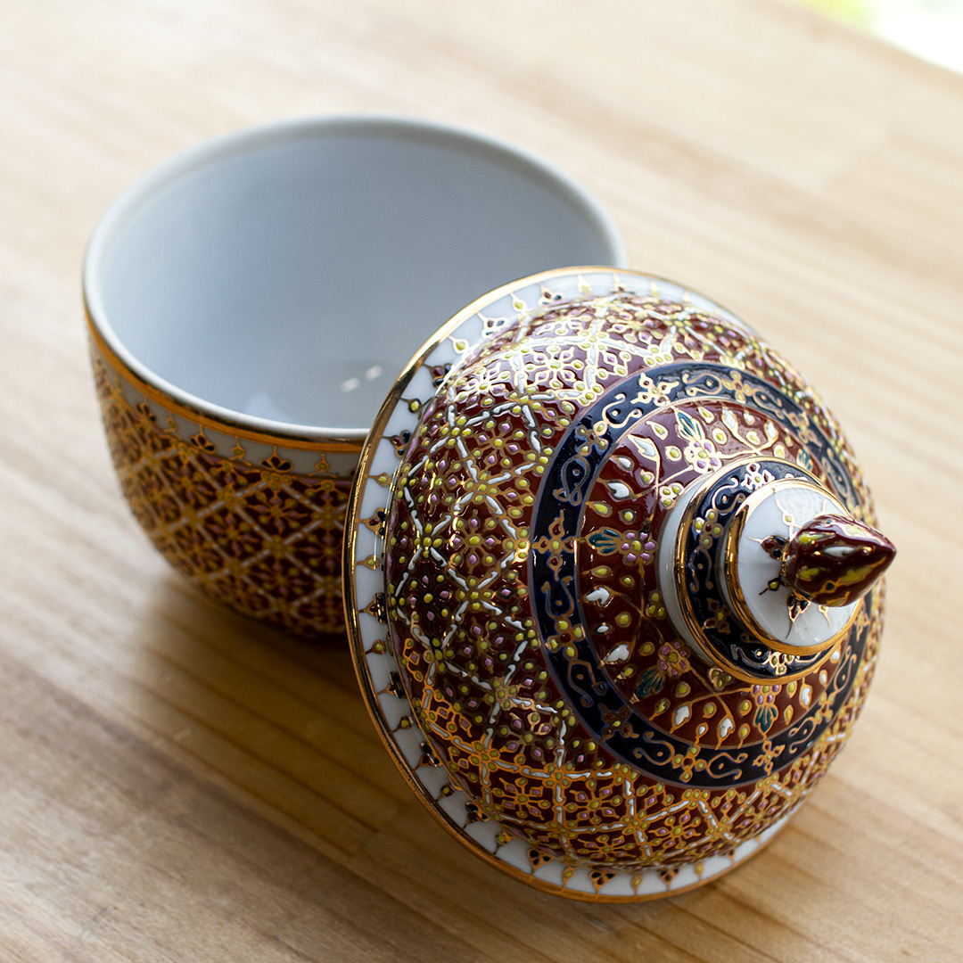 【ベンジャロン焼き】壺(高さ15cm×直径10.5cm)