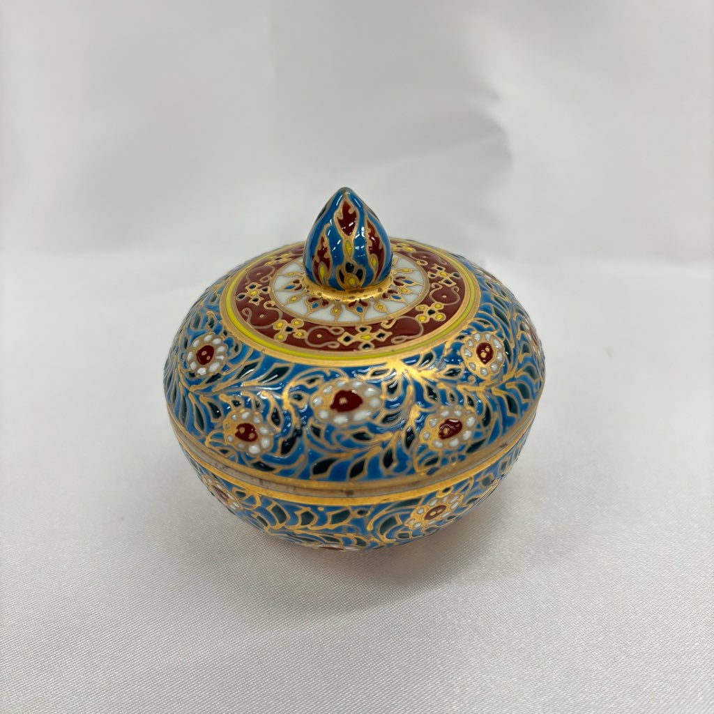 【ベンジャロン焼き】壺(高さ6cm×直径6cm)