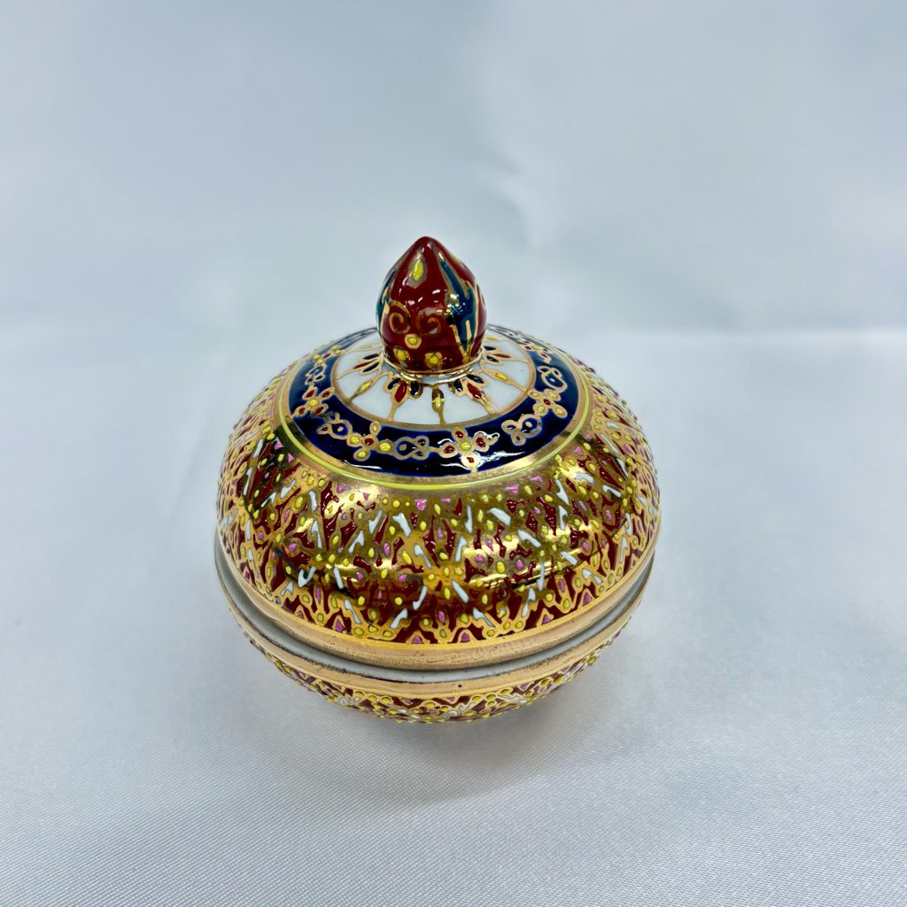 【ベンジャロン焼き】壺(高さ6.5cm×直径5cm)