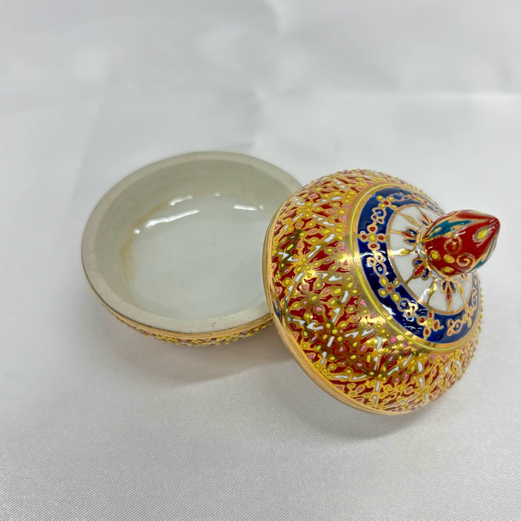 【ベンジャロン焼き】壺(高さ6.5cm×直径5cm)