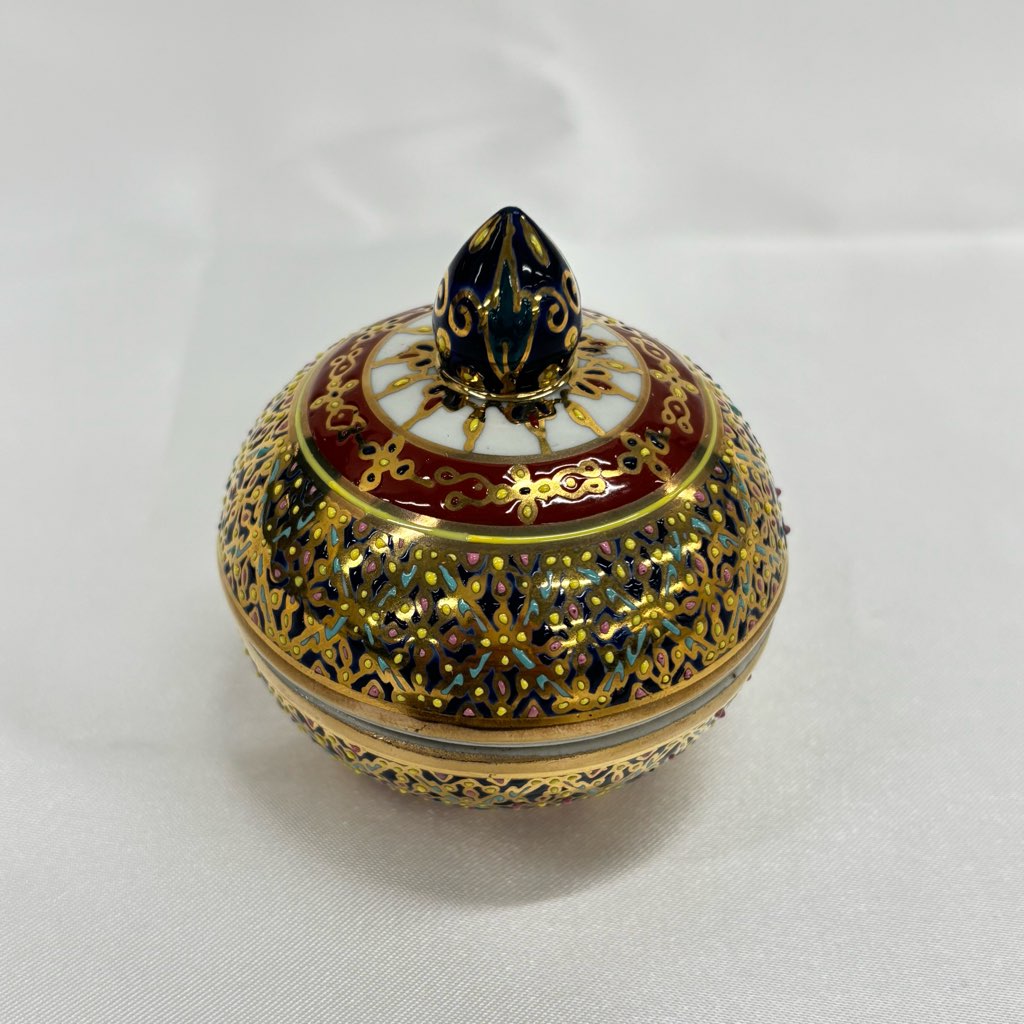 【ベンジャロン焼き】壺(高さ6.5cm×直径5cm)