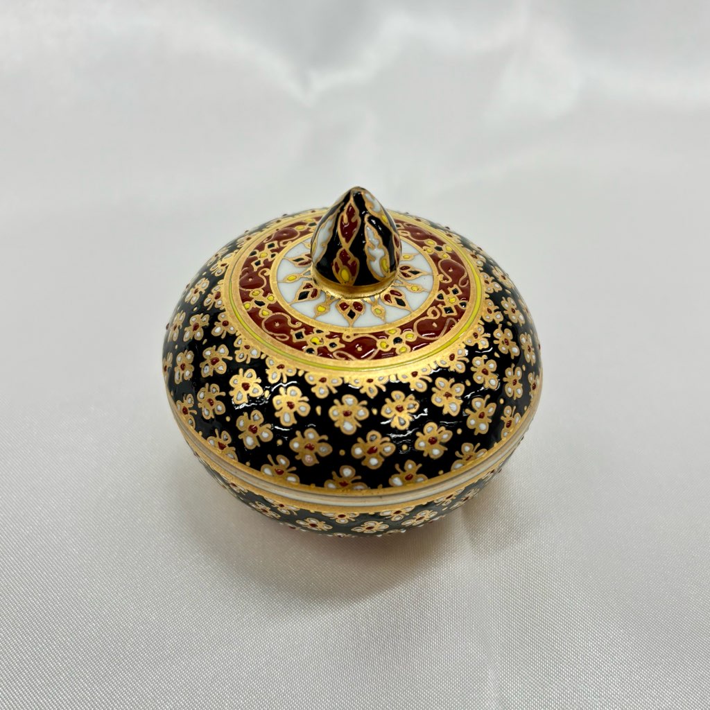 【ベンジャロン焼き】壺(高さ6cm×直径6cm)