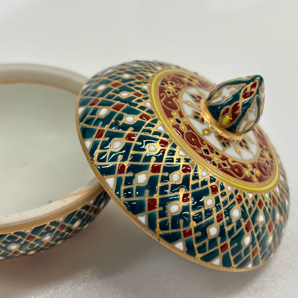 【ベンジャロン焼き】壺(高さ6cm×直径6cm)