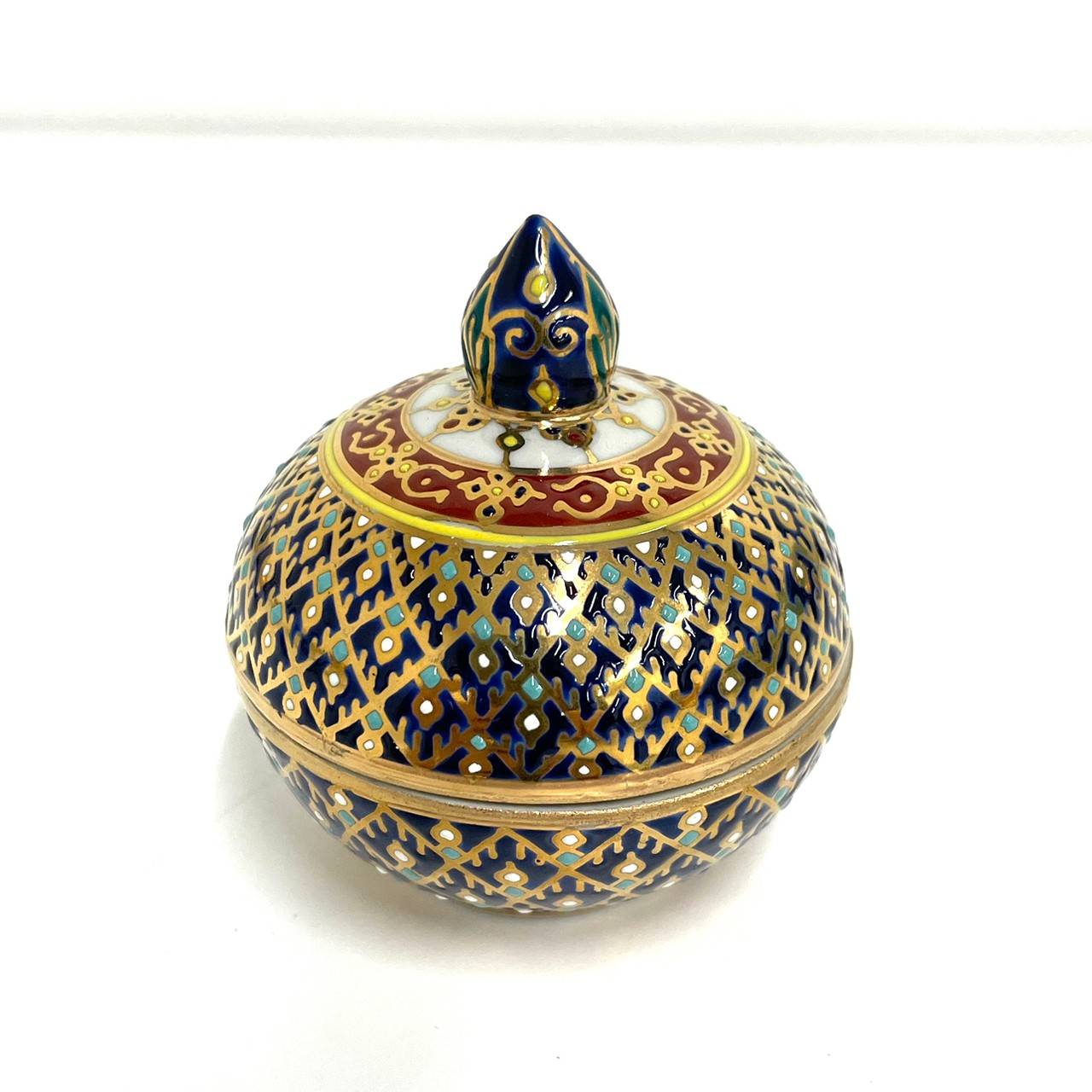 【ベンジャロン焼き】壺(高さ6.5cm×直径5cm)