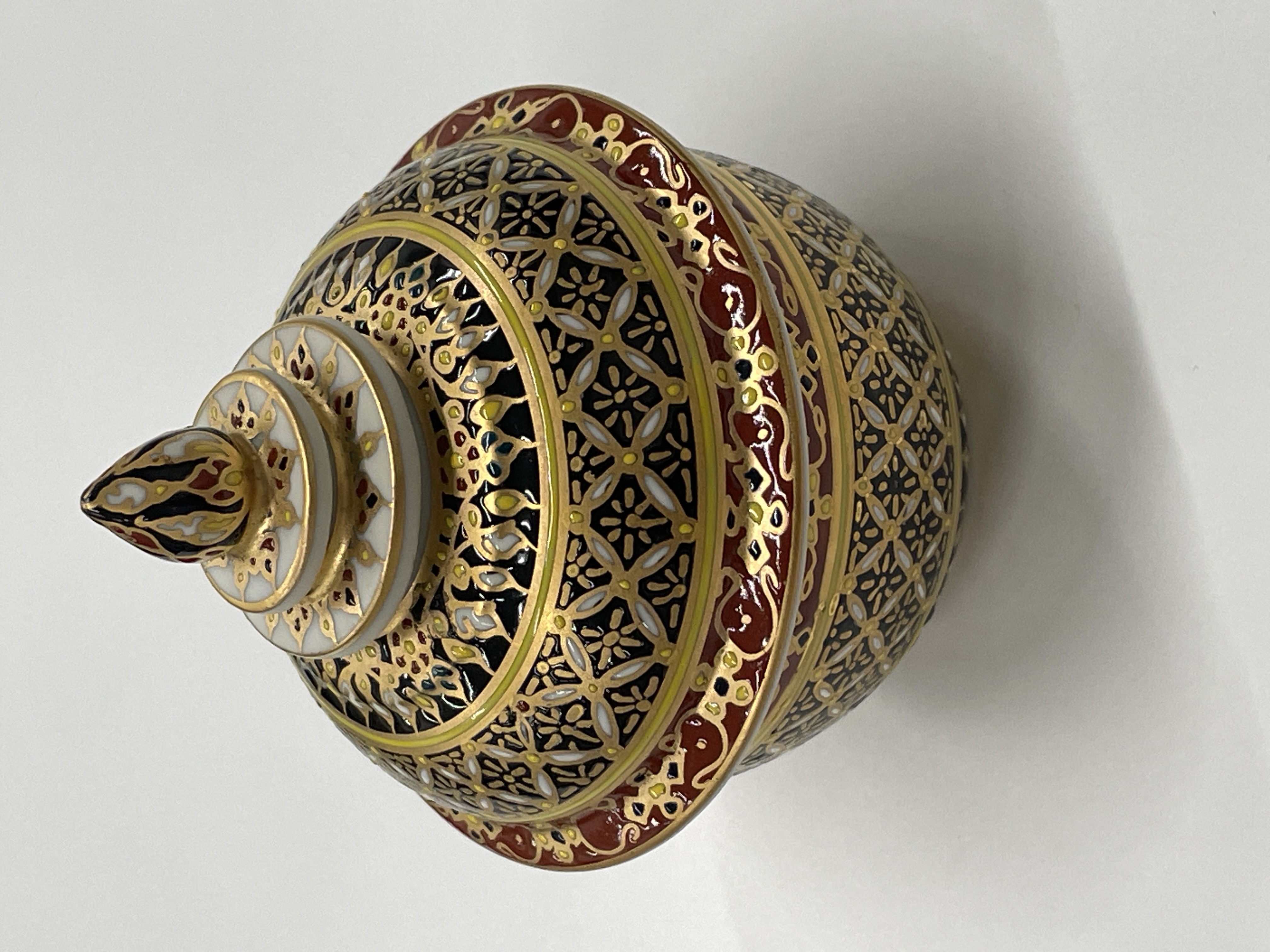 【ベンジャロン焼き】壺(高さ8.5cm×直径5.5cm)