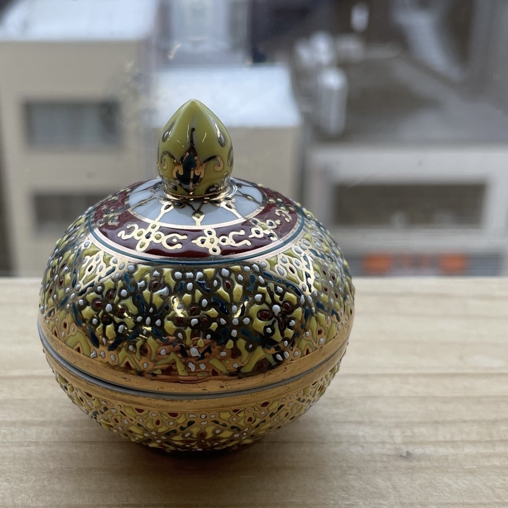 【ベンジャロン焼き】壺(高さ6.5cm×直径5cm)