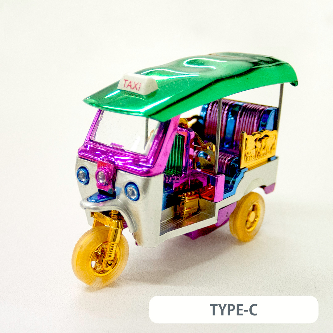 トゥクトゥクの置物（カラフル/中）