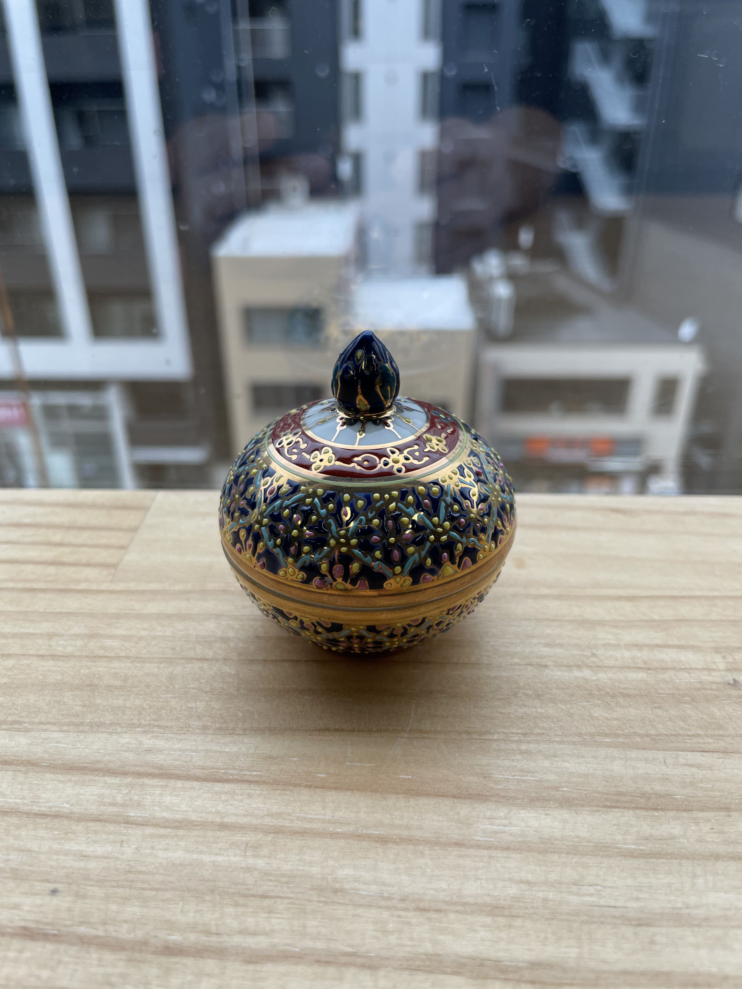 【ベンジャロン焼き】壺(高さ6.5cm×直径5cm)