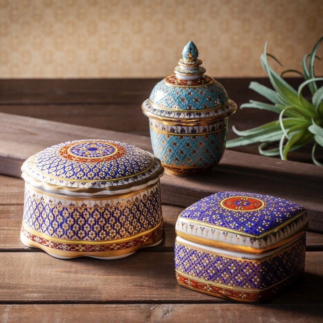 ベンジャロン焼き・壺 ベンジャロン焼き】壺(高さ10cm×直径6cm) / アジアン雑貨イムスアイ